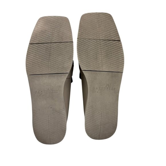 Naked Feet Privy In Chamois Platform Square Toed Tortoise Shell Chain Loafers 8M - Picture 9 of 9